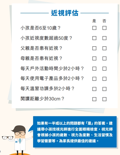 孩童近視評估表